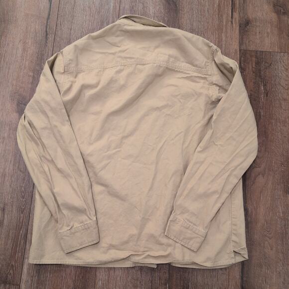 RSQ Men's Medium Chore Jacket Button Up Utility Canvas Beige Tan Khaki Skater - Picture 6 of 6